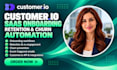 setup customer io saas onboarding retention churn  lifecycle automation workflow