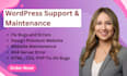 do full website maintenance for wordpress and custom sites