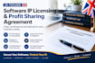draft or review a UK software IP licensing and profit sharing agreement