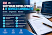draft, organize and review UK software development and IT service contracts