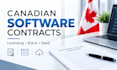 draft canadian software licensing agreements, eula and saas contracts