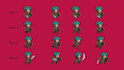 design 2d sprite sheet, pixel art, sprite sheet animation