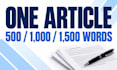 write researched technology and cybersecurity articles