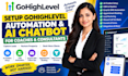 setup gohighlevel automation ai chatbot for coaches consultants