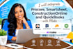 integrate procore, smartsheet, constructiononline and quickbooks with make