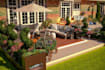 create a garden landscape design with 3d rendering and planting plan