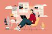 create a digital vector flat character or object illustrations