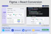 convert your figma design to react or nextjs