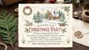 draw christmas card, invitation with watercolor