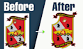 vectorize your logo, redraw image and convert blurry image to vector, vector art