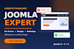 fix joomla cms errors and design or redesign joomla website or landing page