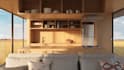 create a 3d kitchen design with realistic rendering