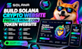 build solana crypto website presale meme coin token website