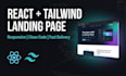 build a responsive react landing page with tailwind CSS