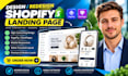 design shopify landing page or product page using pagefly gempages
