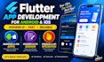 develop a flutter app for android and ios with modern UI
