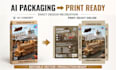 convert ai generated packaging to print ready vector with dielines