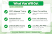 convert scanned PDF image and screenshot to editable excel