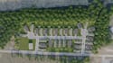 provide aerial render for residence community layout, township house cgi visual