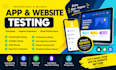do QA testing, app testing, website testing, and ios app review