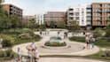 do 3d landscape apartment complex design with 3d rendering