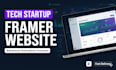 design a modern tech startup framer website with advanced animations