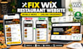 fix wix restaurant menu mobile broken layout online ordering