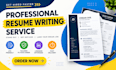 design professional resume, CV and cover letter