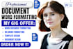 professionally format microsoft word document formatting ms word template design