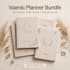 design aesthetic islamic journal, dua journal and planner