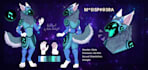 draw professional protogen reference sheet, fursona