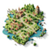 draw a 3d isometric or 3d realistic map illustration