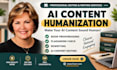 humanize ai content book proofread plagiarism check rewrite ai content editing