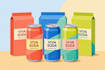 design eye catching can and bottle packaging for beverages