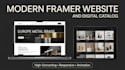 design a modern framer website or interactive digital catalog