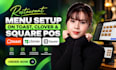 set up your restaurant menu on toast clover and square pos