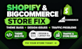 shopify store fix shopify theme bugs bigcommerce issue in design and fix traffic