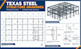 create texas steel structure drawings, framing plans and connection detail plans