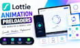 create lottie preloader loading web animation for landing page app
