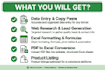do data entry, web research, excel data entry and google sheets