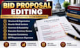 review edit and improve your government bid proposal
