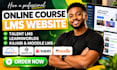 setup online elearning courses on moodle learndash learnworlds and talentlms