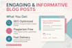 write blog post and articles