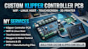 design custom klipper controller board with wifi linux host and touchscreen