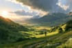 pixel art background and landscape