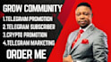 grow crypto telegram promotion, crypto telegram marketing, telegram subscribers