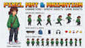 create pixel art animation, sprite sheet, pixel art character and game art