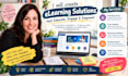 create elearning course, course website, training program, online course slide