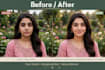 do professional photo editing, face smooth