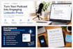 repurpose your podcast into engaging linkedin post